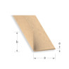Cornière égale 20x20 PVC hêtre 1M | Sanifer