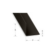 Cornière égale 20x20 PVC noir 1M | Sanifer