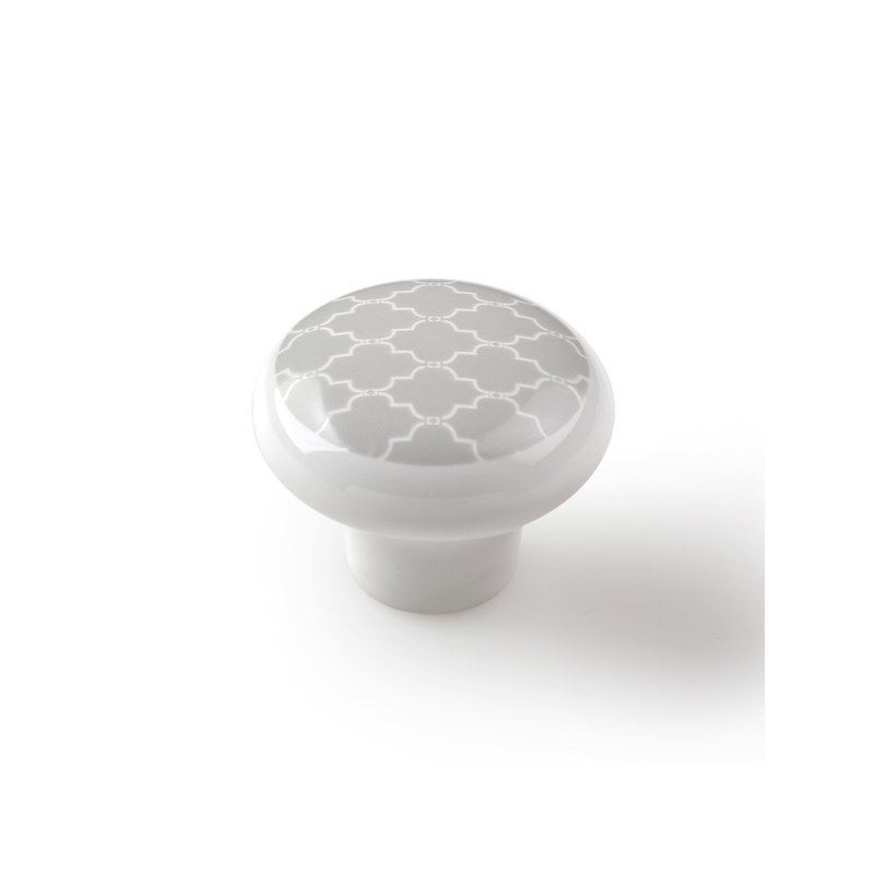 Bouton de meuble Déco Gris Porcelaine H.31 X L.40 X P.40 Mm|Sanifer