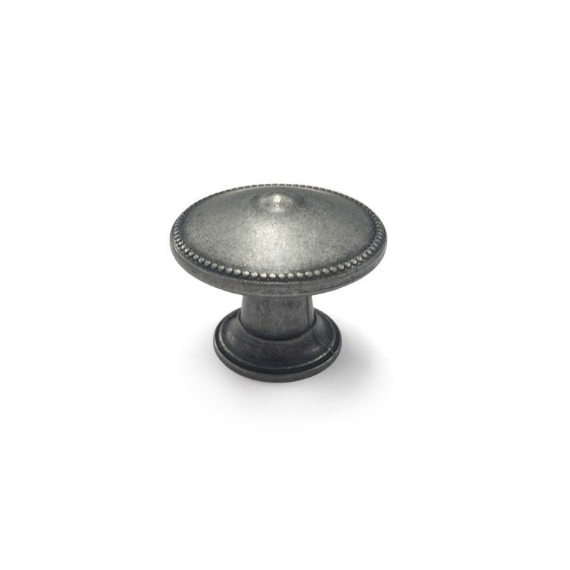 Bouton de meuble Rond Zamak Vieilli Gris H.24 X L.30 X P.30 Mm|Sanifer