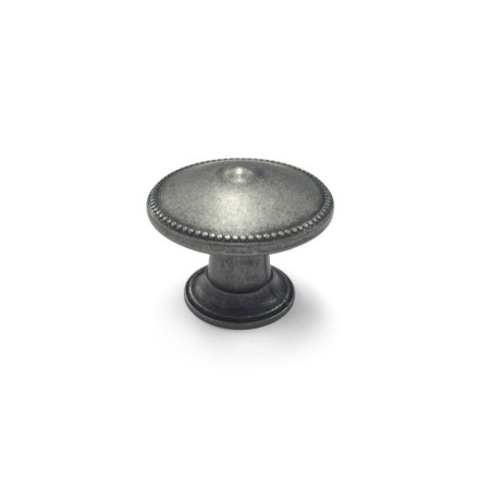 Bouton de meuble Rond Zamak Vieilli Gris H.24 X L.30 X P.30 Mm|Sanifer