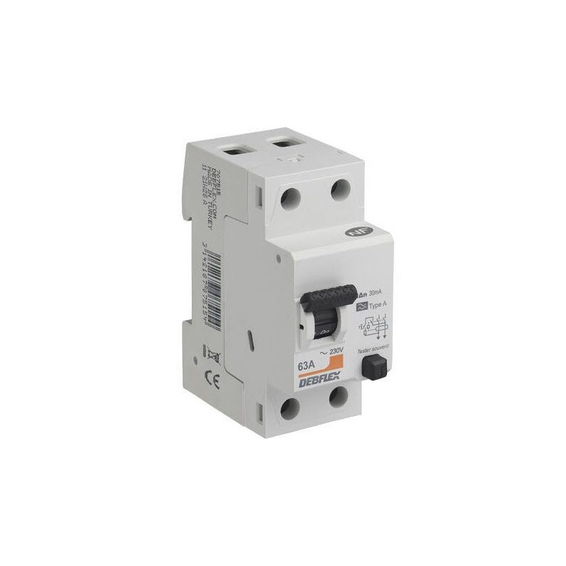 Interrupteur différentiel DEBFLEX 63 A type A|Sanifer