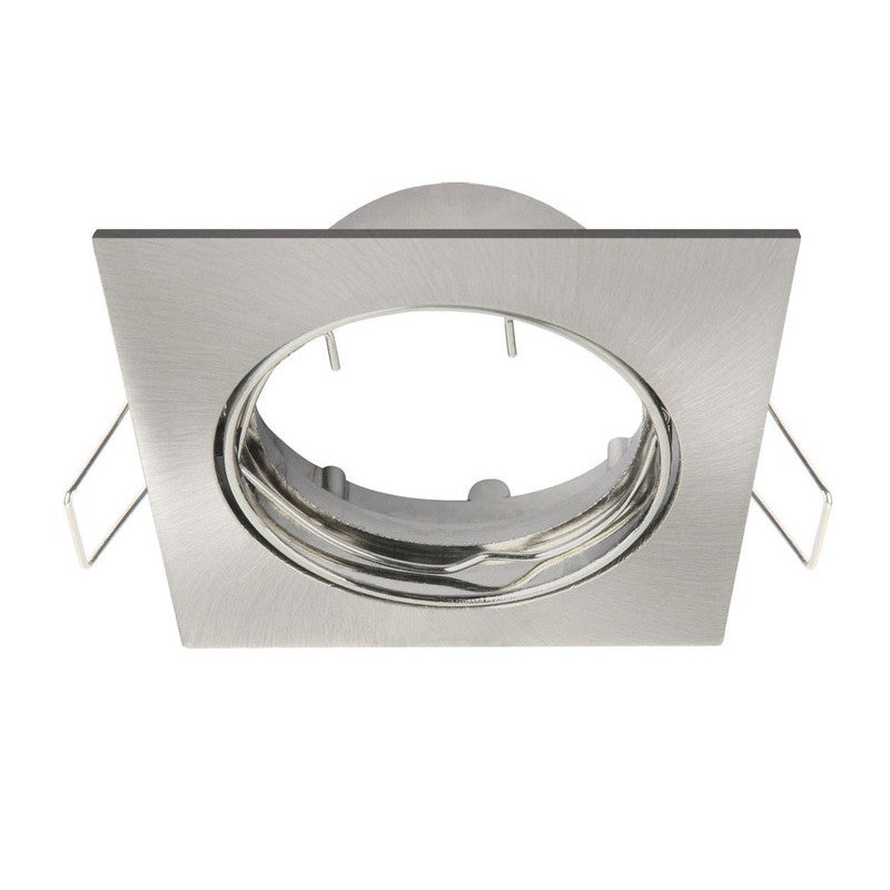 Anneau carré pour spot à encastrer clane Orientable sans ampoule Inspire Acier|Sanifer