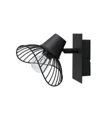 Spot patére industriel métal noir E14 max 40 W, SEYNAVE KASTELI|Sanifer