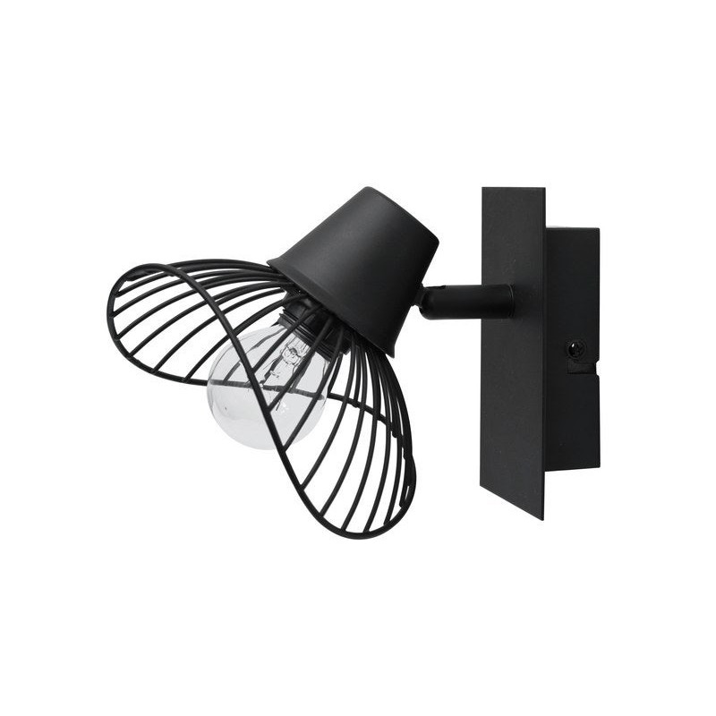 Spot patére industriel métal noir E14 max 40 W, SEYNAVE KASTELI|Sanifer