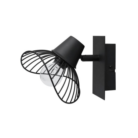 Spot patére industriel métal noir E14 max 40 W, SEYNAVE KASTELI|Sanifer