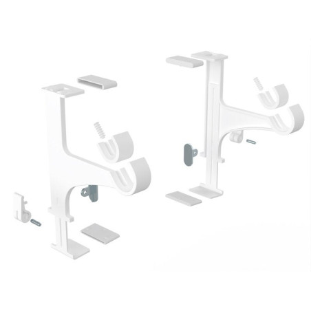 Lot de 2 supports sans perçage tringle à  rideau, caisson volet, blanc CESSOT| Sanifer