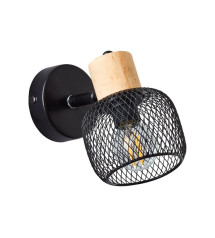 Spot patère, métal noir E14 max 25 W, BRILLIANT Giada| Sanifer