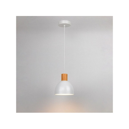 Suspension VENOSa E27 diam.  18 cm métaL bois blanc| Sanifer