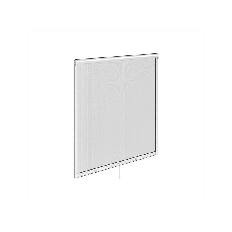 Moustiquaire enroulement vertical 100x100 cadre alu blanc| Sanifer