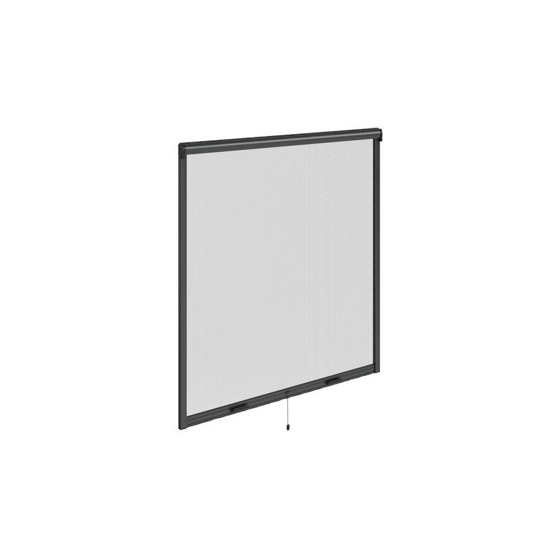 Moustiquaire enroulement vertical 100x100 cadre alu gris| Sanifer