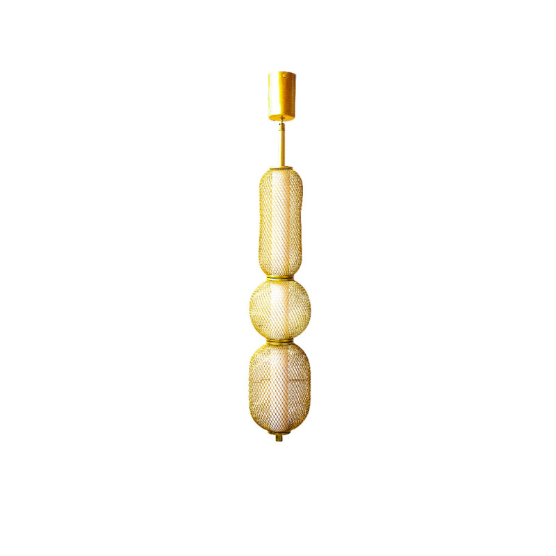 Suspension led doré D.140xH.800 3000K | Sanifer