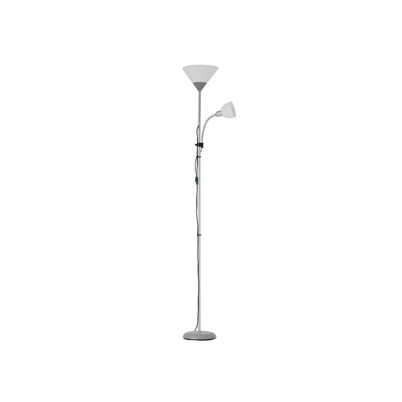 Lampadaire liseuse E27 H.177 cm Basic gris| Sanifer