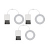 Kit 3 spots à encastrer Salle de Bains Kilia Led Intégrée 3000K Inspire acier|Sanifer