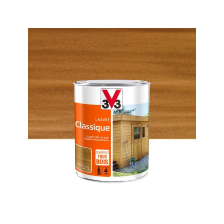 Lasure V33 classique 4 ans chêne doré satiné 1 L|Sanifer
