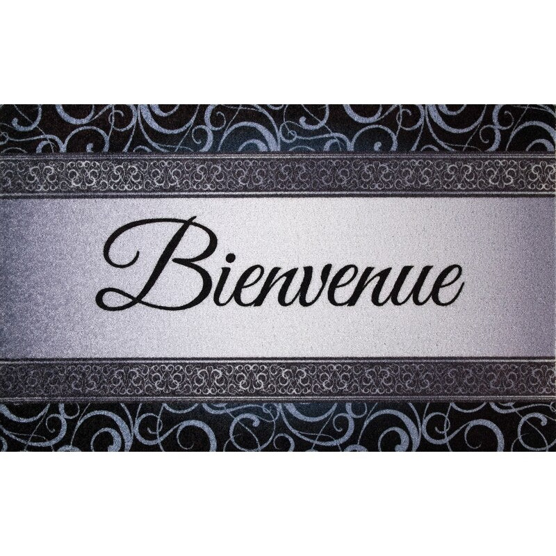Tapis dallas Bienvenu gris 50X80Cm|Sanifer
