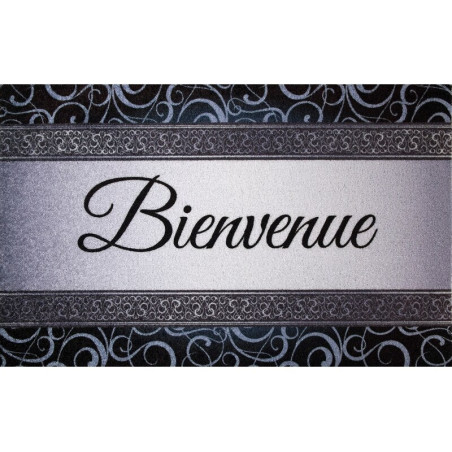Tapis dallas Bienvenu gris 50X80Cm|Sanifer