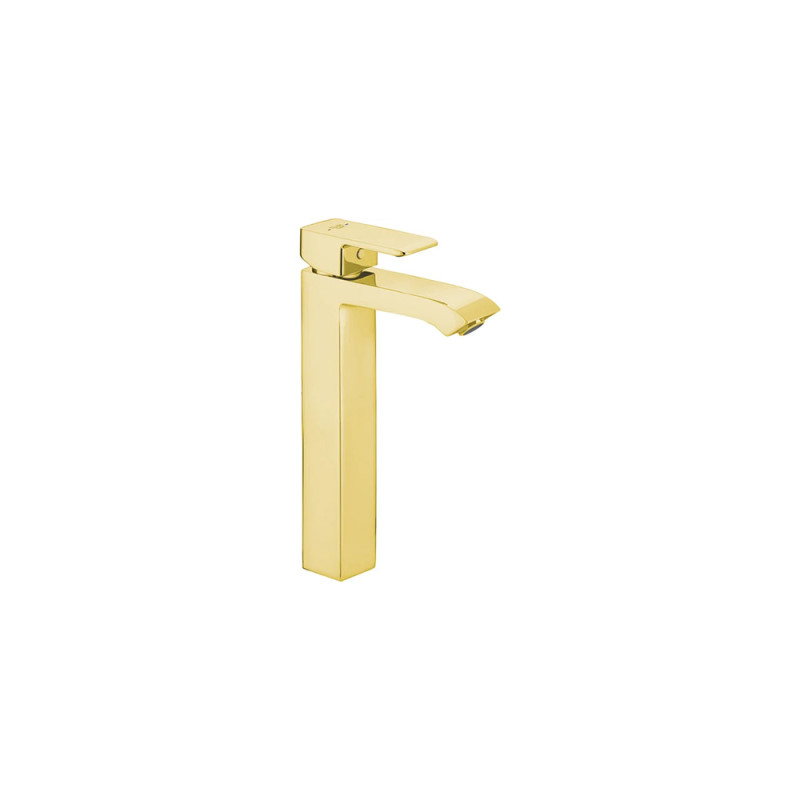 Mitigeur lavabo mono commande surélevé XL doré | Sanifer