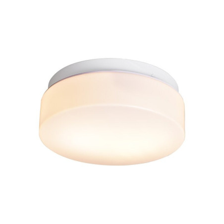 Plafonnier salle de bain 2xe27 d25 plastique/métal ip44 blanc 1er prix|Sanifer