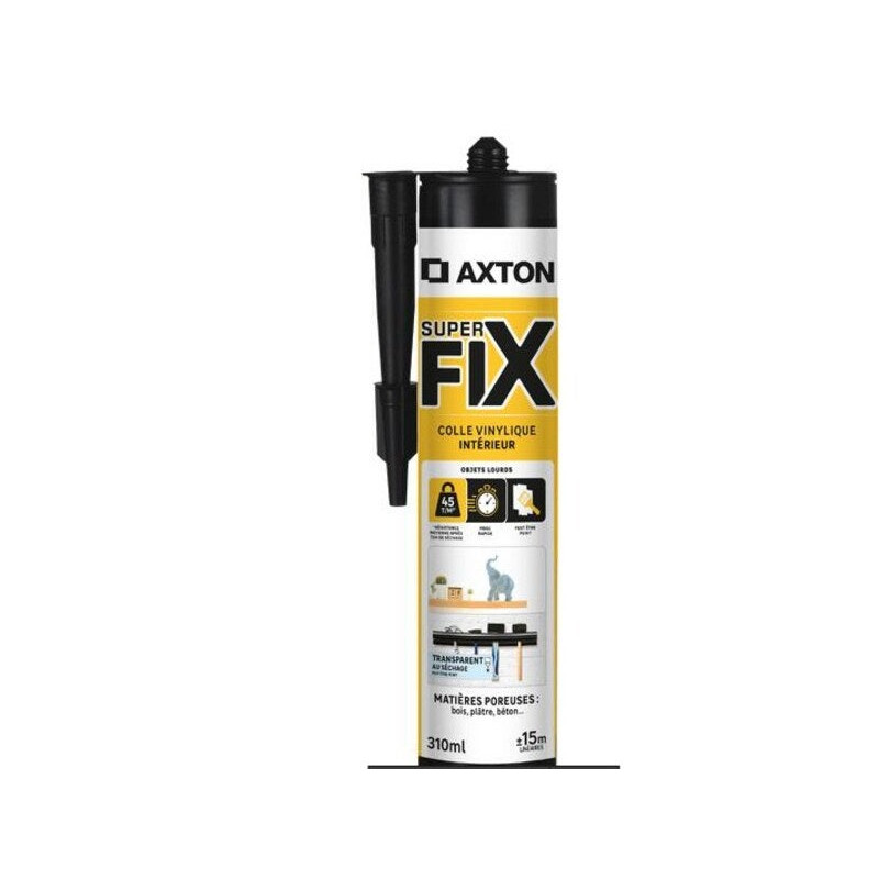 Colle fixation interieur acryliq axton superfix transparent cart 310ml|Sanifer