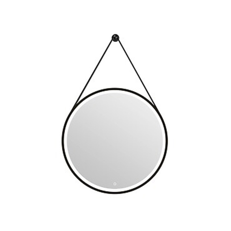 Miroir led barber black d.60 cm - Sanifer