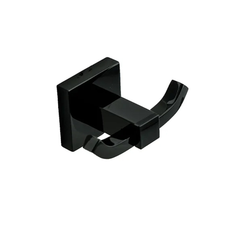 Patère double Harmony noir PVD -Sanifer