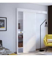 Rail coulissant et habillage pour porte de largeur 93 cm maximum | Sanifer