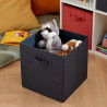 Panier de rangement H.31xl.31xP.31 cm SPACEO coloris noir - Sanifer