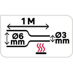 Gaine thermorétractable D6-3 mm 1 m noire - Sanifer