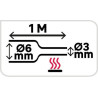 Gaine thermorétractable D6-3 mm 1 m rouge - Sanifer