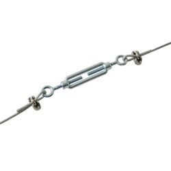 Tendeur 2 yeux acier zingué 150kg pour câble diamètre 2/3mm - Sanifer