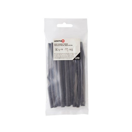 Gaine thermorétractable noir Ø6–3 mm, longueur 12 cm - Sanifer