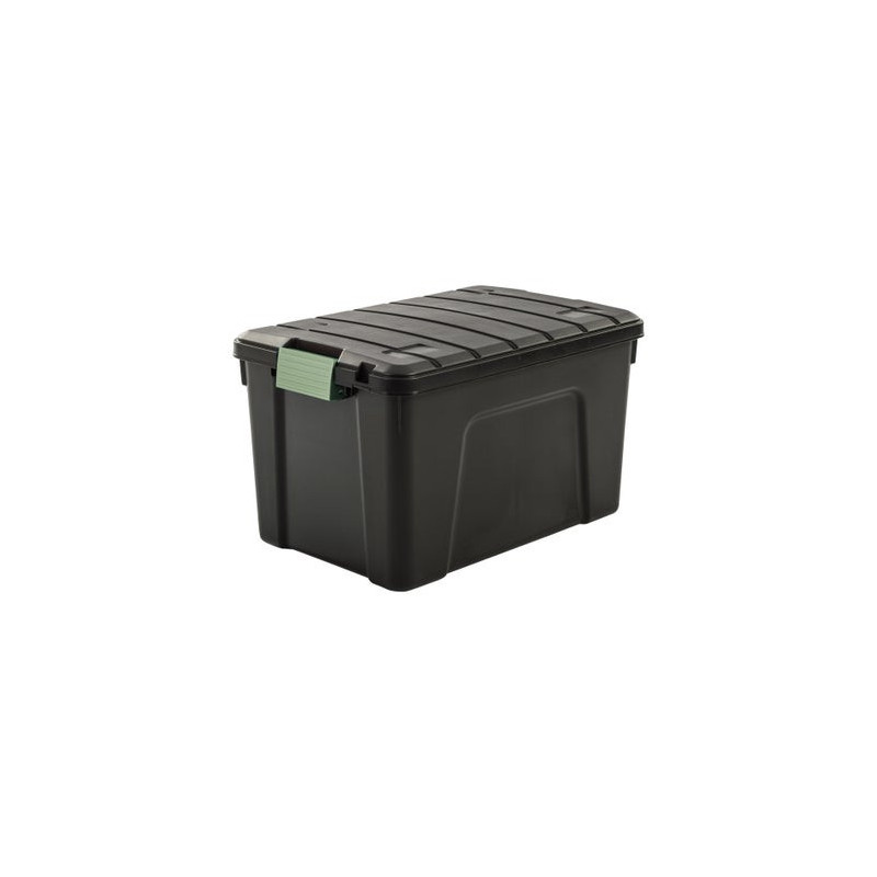 Malle de rangement 60 L h.35.5x l.40 x p.59 cm SIA iris – noir et vert - Sanifer