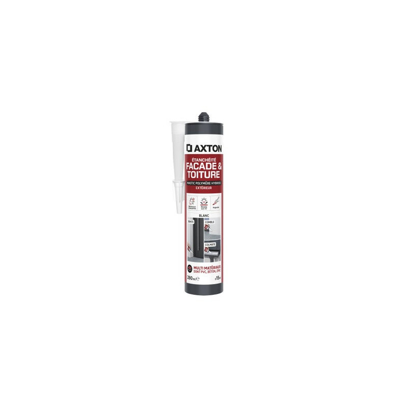 Mastic façade/toiture Axton blanc – cartouche 280 ml - Sanifer