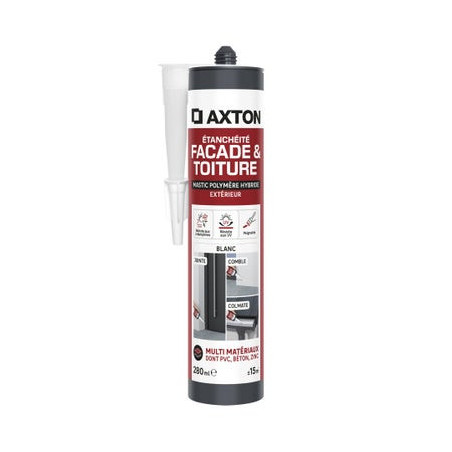 Mastic façade/toiture Axton blanc – cartouche 280 ml - Sanifer