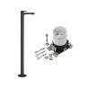 Mitigeur mono commande lavabo sur pied Passion noir PVD+KIT |Sanifer