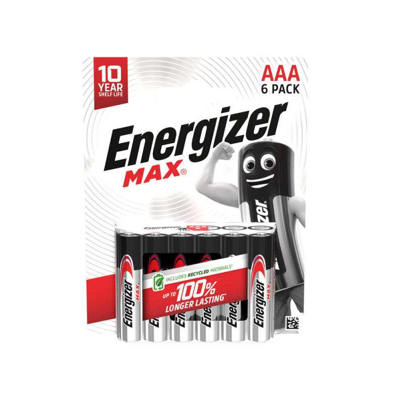 Piles AAA LR3 Max – lot de 6 - Sanifer
