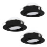 Spot encastré  Pineda noir 5,5W 3000K Ø84 lot de 3 dimmable- Sanifer