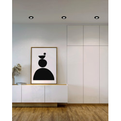 Spot encastré  Pineda noir 5,5W 3000K Ø84 lot de 3 dimmable- Sanifer