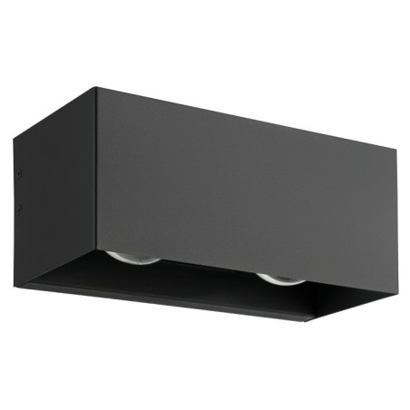Applique noir/verre Lesmo  LED 4x2,2W 920 lm L.240mm H.105mm IP44 - Sanifer