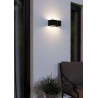 Applique noir/verre Lesmo  LED 4x2,2W 920 lm L.240mm H.105mm IP44 - Sanifer