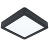 Plafonnier Fueva 5 LED CL 160x160mm black 4000K- Sanifer
