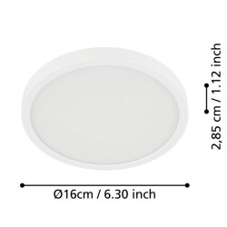 Plafonnier Fueva 5 LED CL 160x160mm white 4000K- Sanifer