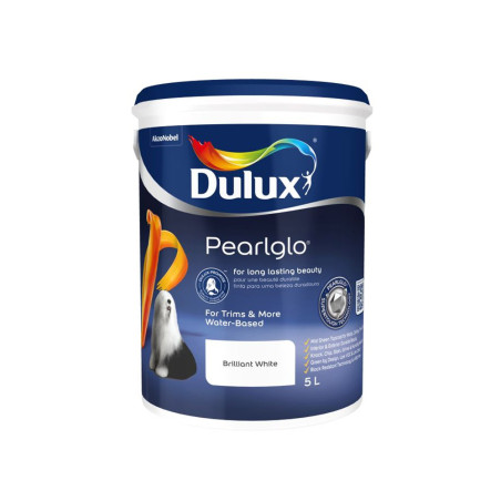 Peinture solvantée Dulux Pearlglo Blanc brillant 5 L - Sanifer