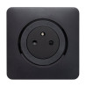 Prise de terre affleurante, complet Lumia , black | Sanifer