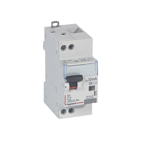 Disjoncteur différentiel DX3 1P+NG C2 type AC 30 mA 4,5 à 6 kA - Sanifer
