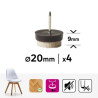 Patin feutre à clouer D19 mm (lot de 4) - Sanifer