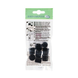 Embout enveloppant noir D12 mm (lot de 8) - Sanifer
