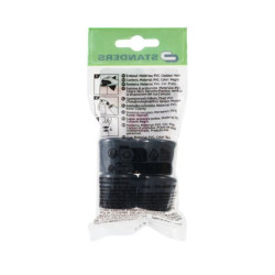Embout enveloppant noir D22 mm (lot de 4) - Sanifer