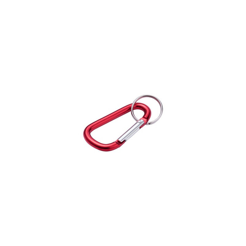 Mousqueton aluminium rouge 6 mm 12 kg - Sanifer